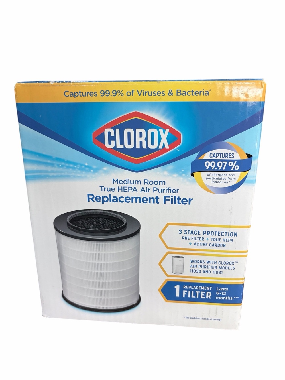 Clorox 12030 Tabletop True HEPA Air Purifier Replacement Filter - New Open Box
